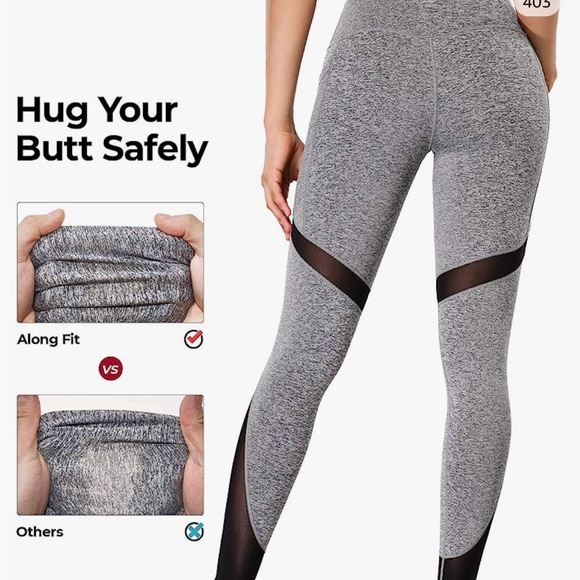 Women’s Yoga Leggings with Side Pocket and Tummy Control-Medium - Picture 2 of 8